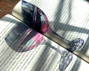 Wine Glass Bookmark | Transparent Bookmark | Gift for booklovers | bookish gift | beautiful bookmark | wine lover gift | cute Bookmark