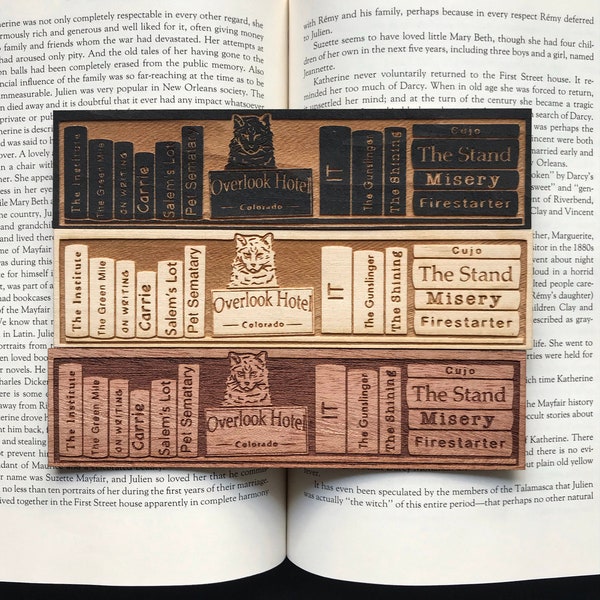 The King of Horror Shelf Wooden Bookmark | Horror Bookmark | Horror Bookmark | Bookish Gift | Personalized Gift |