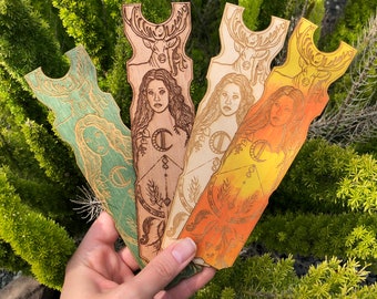 Artemis Wooden Bookmark | Gift for book lovers | Greek Mythology Woodmark