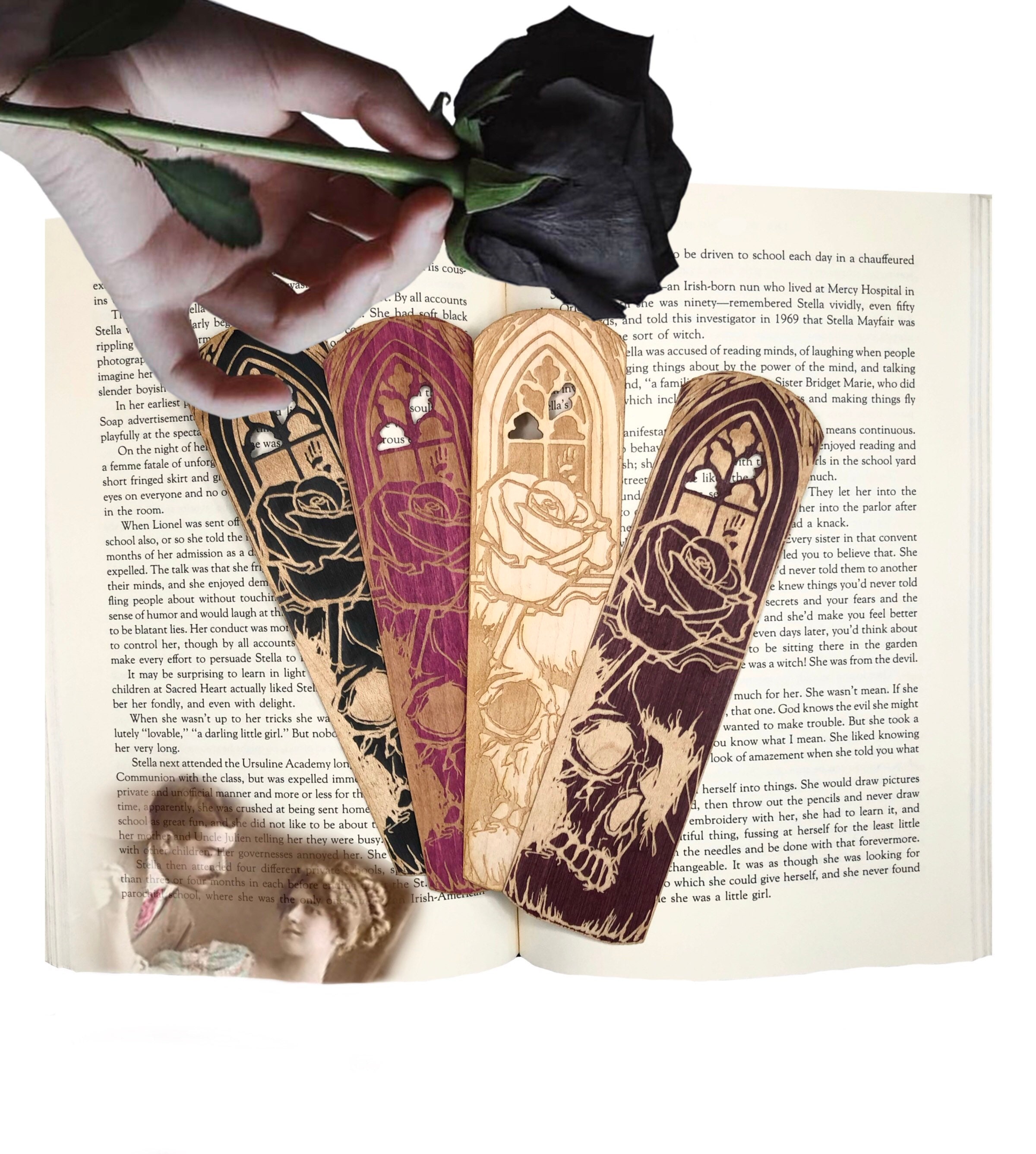 Gothic Romance Wooden Bookmark | Gift for book lover | bookish gift | beautiful bookmark