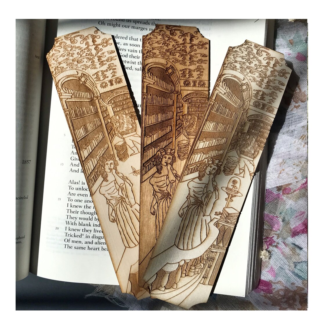 Beauty and the Beast Wooden Bookmark Fantasy Inspired Woodmark - Etsy