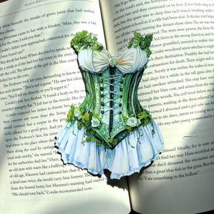Nature Corset Bookmark | Bookmark for women | Gift for Book lover | Romance Bookmark | Romantasy bookmark | Spicy Romance bookmark