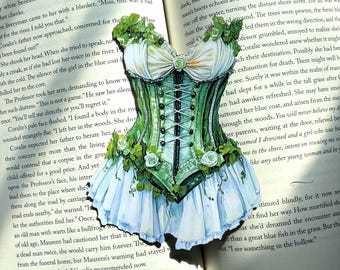 Nature Corset Bookmark | Bookmark for women | Gift for Book lover | Romance Bookmark | Romantasy bookmark | Spicy Romance bookmark