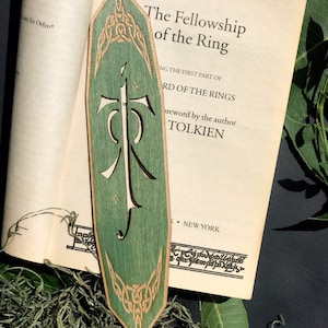 Elvish Wooden Bookmark