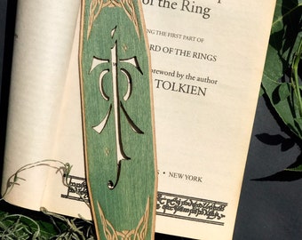 Elvish Wooden Bookmark