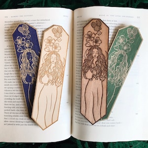 Brigid Wooden Bookmark | Celtic Mythology | Book lover gift
