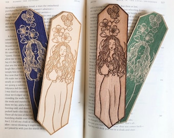 Brigid Wooden Bookmark | Celtic Mythology | Book lover gift