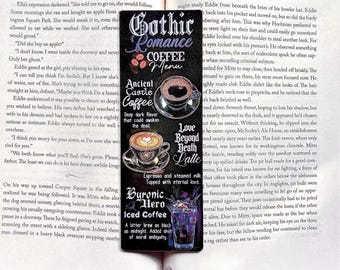 Gothic Romance Coffee Menu Bookmark | Gothic Romance Reader | Coffee Bookmark | Book lover gift l Bookish Gift | Bookmark Gift