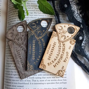 Gothic Bookmark | Mini 3" Planchette Board Woodmark | Wooden Bookmark | Bookish Gift