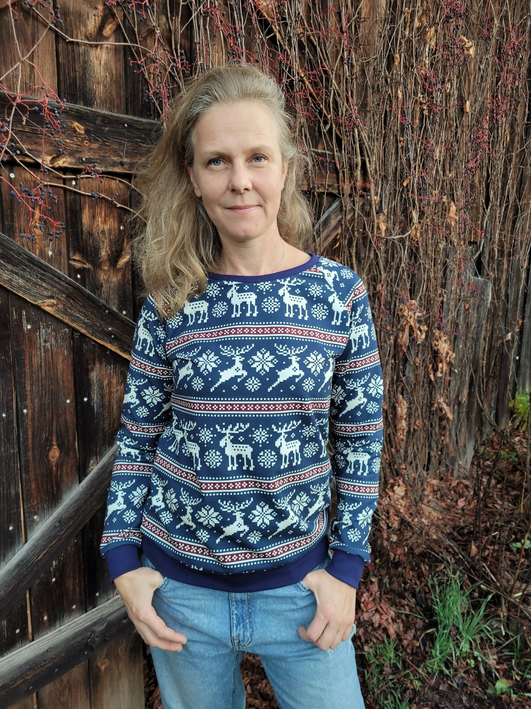 Norweger Pullover Weihnachten Weihnachtspulli Norweger Damen