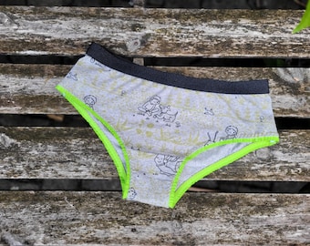 Women's briefs with dog, cat and snail, garden underpants for women size 32-48