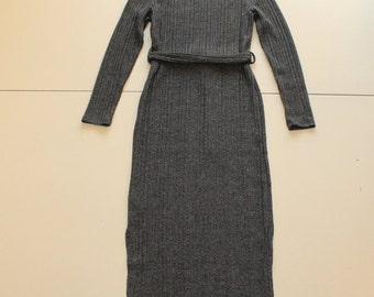 Used Women's Grey Knitwear PRIMARK DJ DESIGN Crew Neck Belt Stretch  Body-corn Long Sleeve Casual Party Evening Dress Size 10 / 38 - Etsy UK