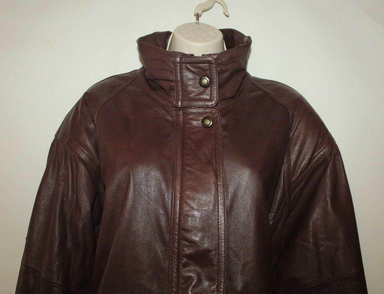 Vintage 80S Brown Leather CRUSE Zip Slouch Hip Length Jacket Vintage 80S Brown Leather CRUSE Zip Slouch Hip Length Jacket