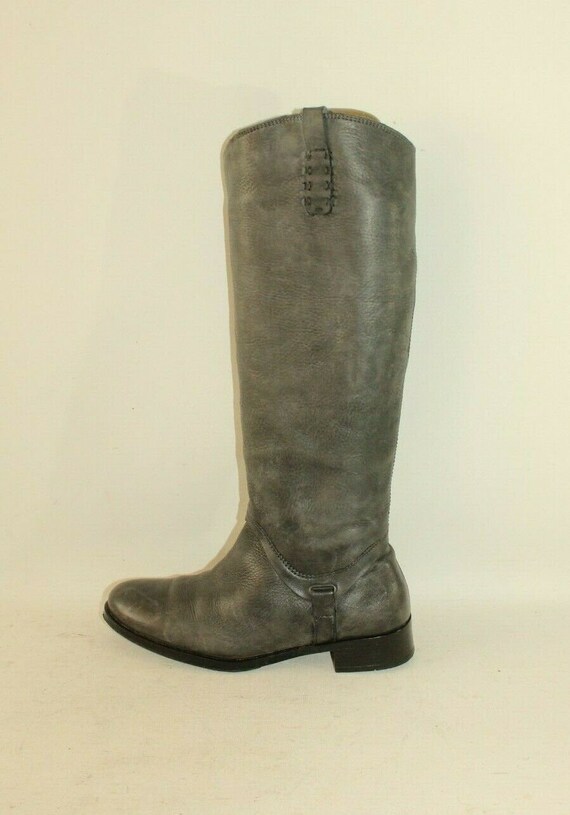 womens grey leather riding boots
