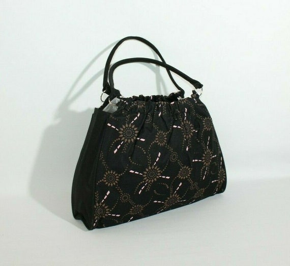 Vintage Women's Black Floral Canvas MARIE CLAIRE … - image 3