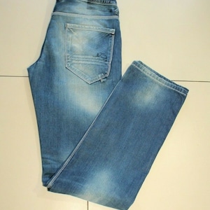 Vintage Men&#39;s Blue Denim JACK & JONES Button Straight Leg Cowboy Casual Jeans W 33 L 37