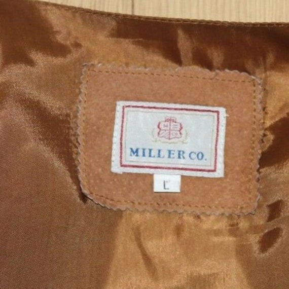 Vintage Beige Suede & Other MILLER CO. Button Fit… - image 5