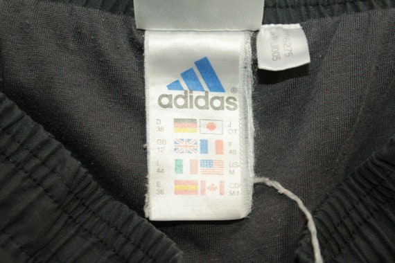 NeringasVintageStore Vintage Black 100 Polyester Adidas Elastic Waist Women s Sport Trousers Size 12 40 L 26