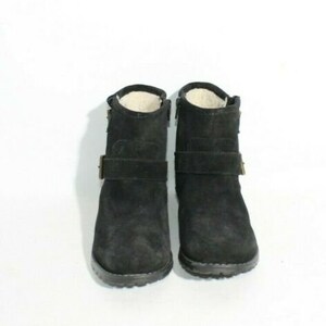 Vintage Women's Black Suede CASUAL BY GEMO Zip Round Toe Casual Ankle Boots Size 5 / 38 image 2