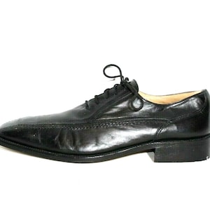 Vintage Men&#39;s Black Leather TOPMAN Lace Up Evening Formal Business Casual Shoes 11 / 45