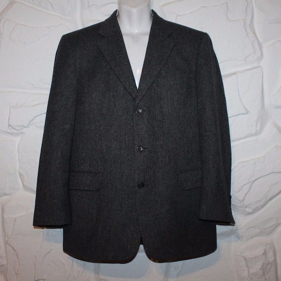 Vintage Grey Herringbone Wool KALEVA CONCEPT Hip Length