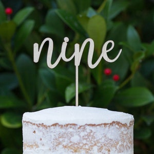 number 9 cake spike, nine cake topper, Cake topper 9, Cake decorations, centerpiece, table numbers zdjęcie 1