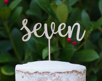 Cake topper 7, Number 7 cake topper, seven cake topper, table numbers, centerpiece, Smash cake topper