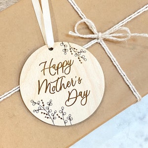 Personalized wooden mothers day card with flower detail, 180 No 'Love from'