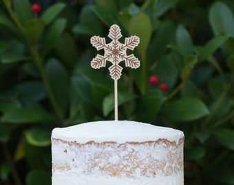 Snowflake cake topper, Christmas cake topper, Christmas party decorations, christmas decorations