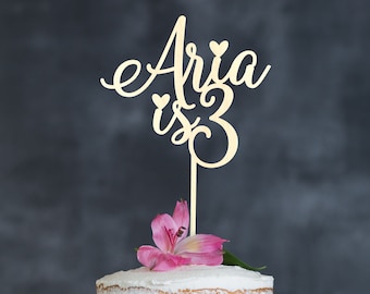 Personalized birthday cake topper, 1st birthday, wooden cake topper, custom cake topper, smash cake topper, first birthday, party decoration