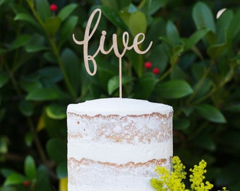 Number 5 cake topper, five cake topper, Cake topper 5, Cake decorations, Party supplies, Smash cake topper