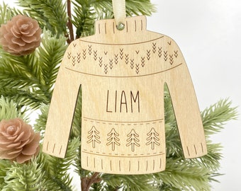 Custom Christmas tree decoration, christmas sweater ornament, Christmas tree decoration, custom decorations