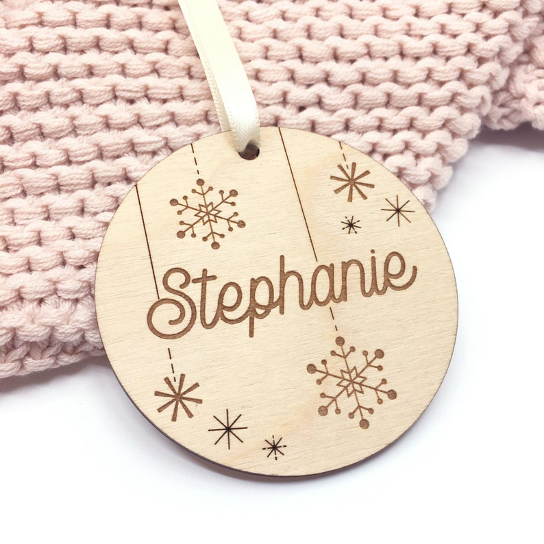 Whimsical Christmas tree decoration, personalized family decoration, Custom name ornament, Christmas baubles, Christmas gift ideas, xmas image 4