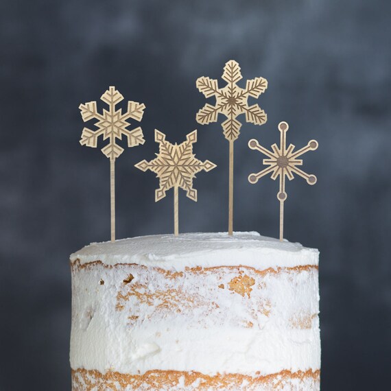 Surmatelas De Gateaux En Flocon De Neige Toppers De Gateaux Etsy