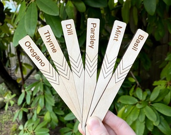 Personalized herb garden markers, Eco friendly garden decor, Earth day, plant markers, Flower markers, Garden ornaments, #150