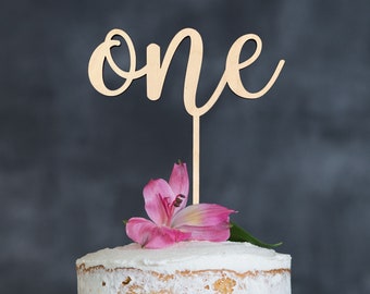 One Cake Topper, Number First Birthday Cake Topper, 1 Smash Cake Topper, Cake Topper One, 1st Birthday, Range Of Sizes Available