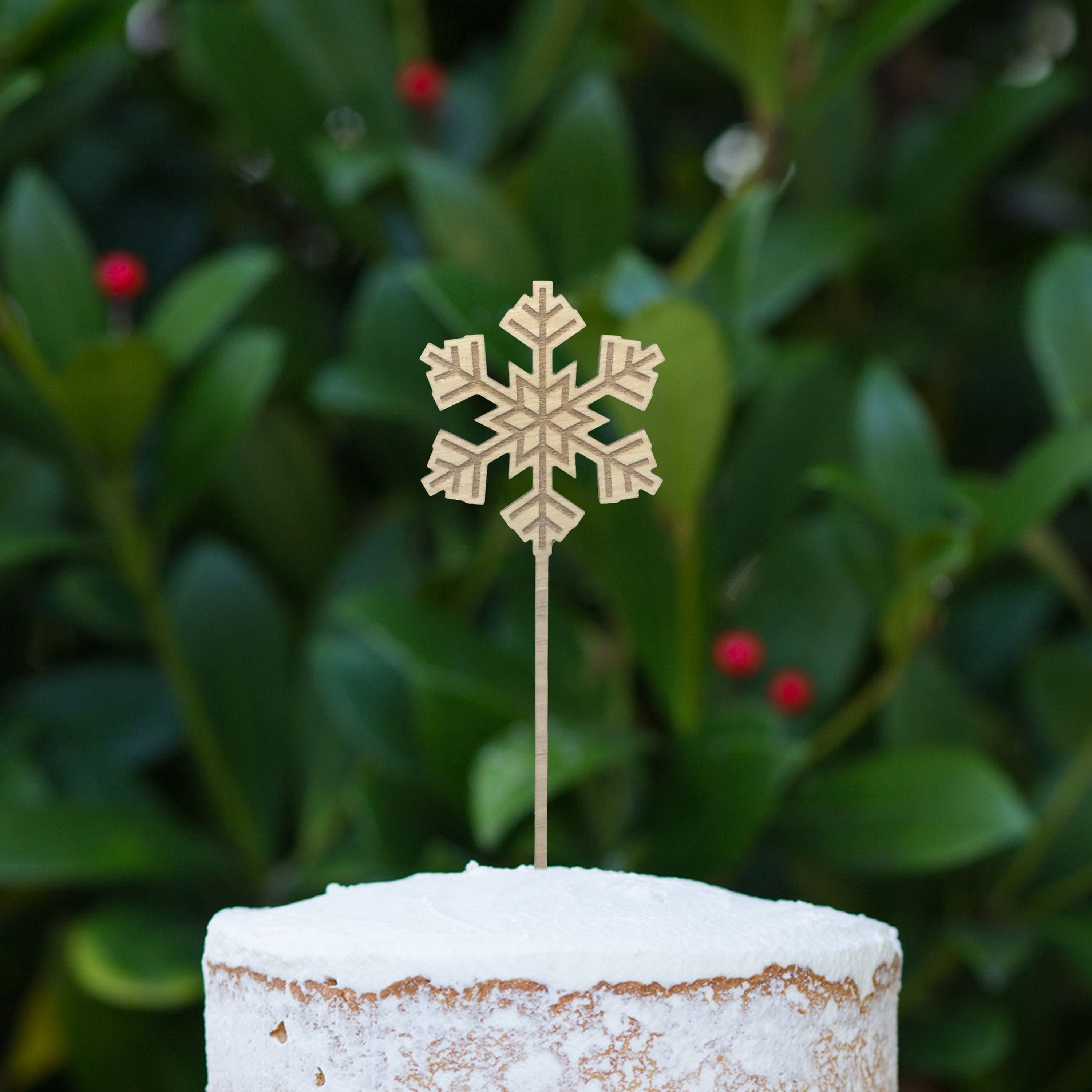 Snowflake Cake Topper Christmas Cake Topper Holiday Party Etsy Hong Kong