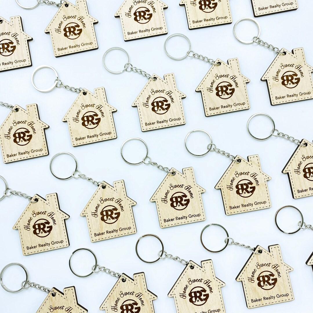 Custom Real Estate Keychain, Keychain With Personalized Real Estate ...