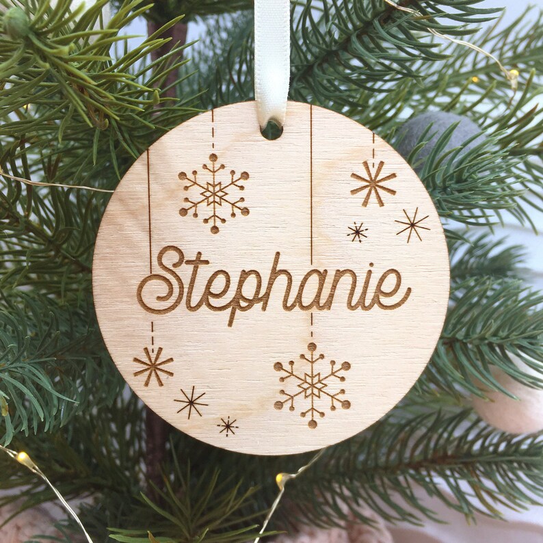 Whimsical Christmas tree decoration, personalized family decoration, Custom name ornament, Christmas baubles, Christmas gift ideas, xmas image 2