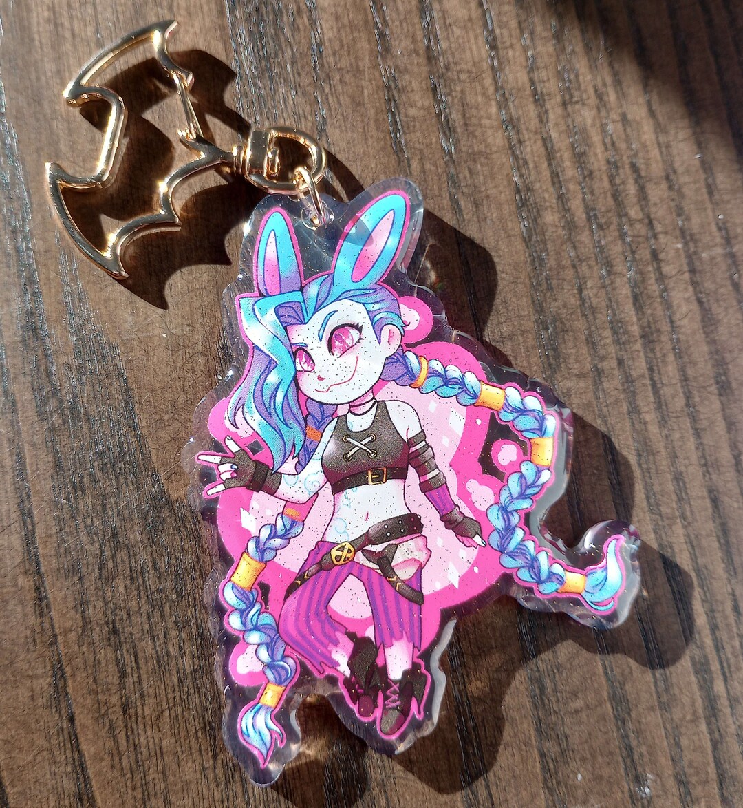 Jinx Arcane Glitter Epoxy Charm Etsy