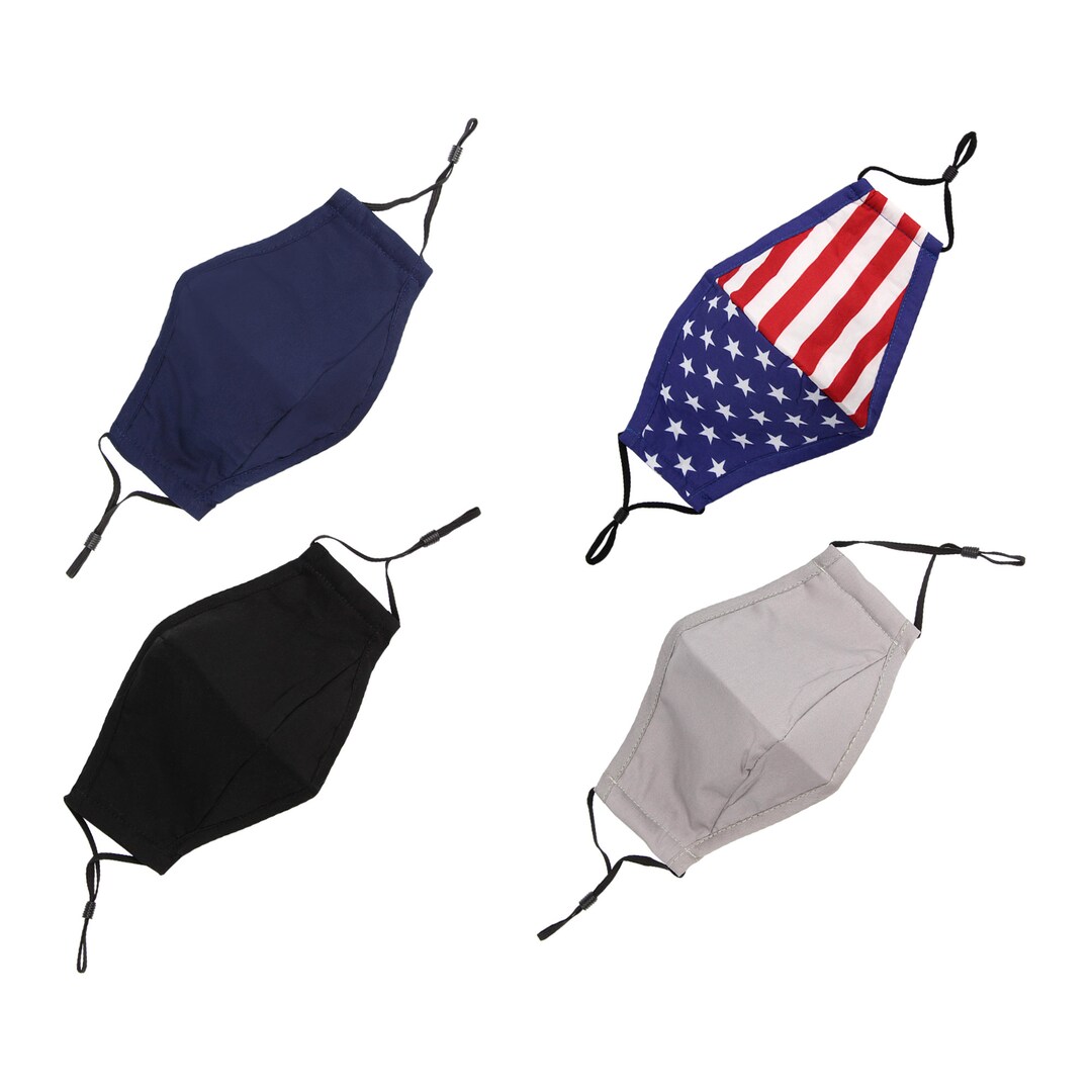 Washable 3 Layer Face Mask With Filter Pocket and Nose Wire Made With ...