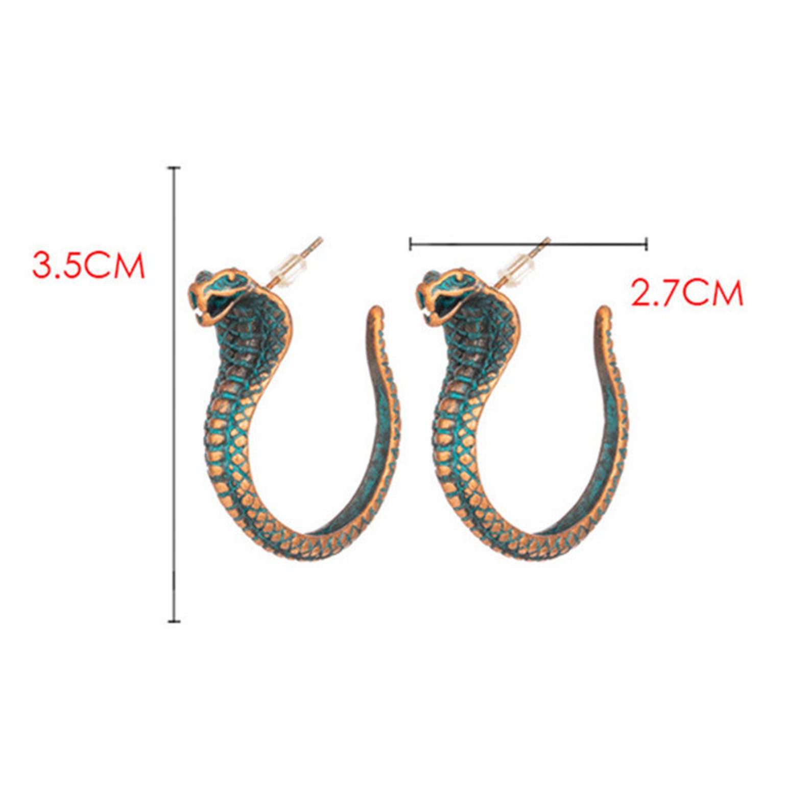 Snake Earrings Snake Earrings Studs Snake Stud Earrings Etsy