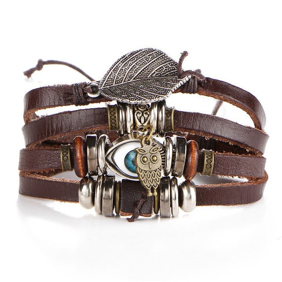 norwegian owl skin rope bracelet