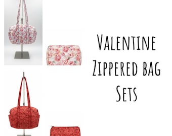 Valentine-Themed Purse & Makeup Bag Set - Handcrafted Romantic Accessories for Date Nights - Galentine’s Celebrations