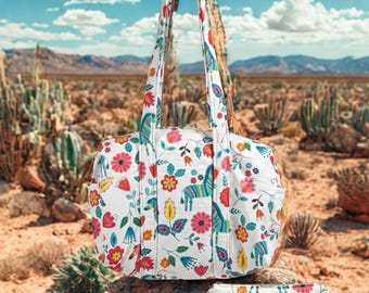 Colorful Zebra Zippered Bag Set