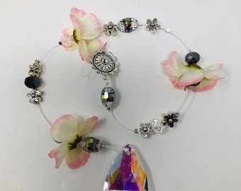 Handmade Crystal Suncatcher 18"