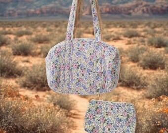 French Bouquet Zippered Bag Set