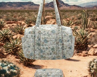 Watercolor Floral Zippered Bag Set