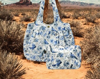 Bluebirds Handbag Set