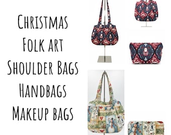 Handcrafted Christmas Folk Art Bags for Festive Cheer - Made in the USA